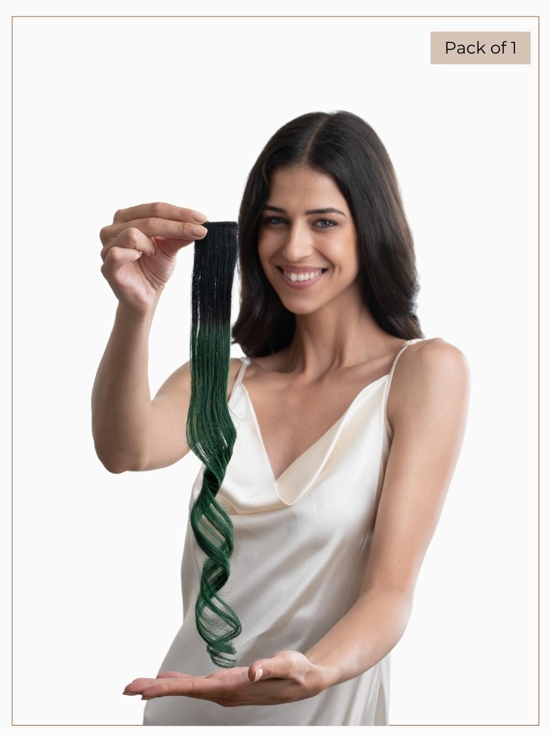 

HAIR ORIGINALS Clip-In Hair Streaks - Emerald Green