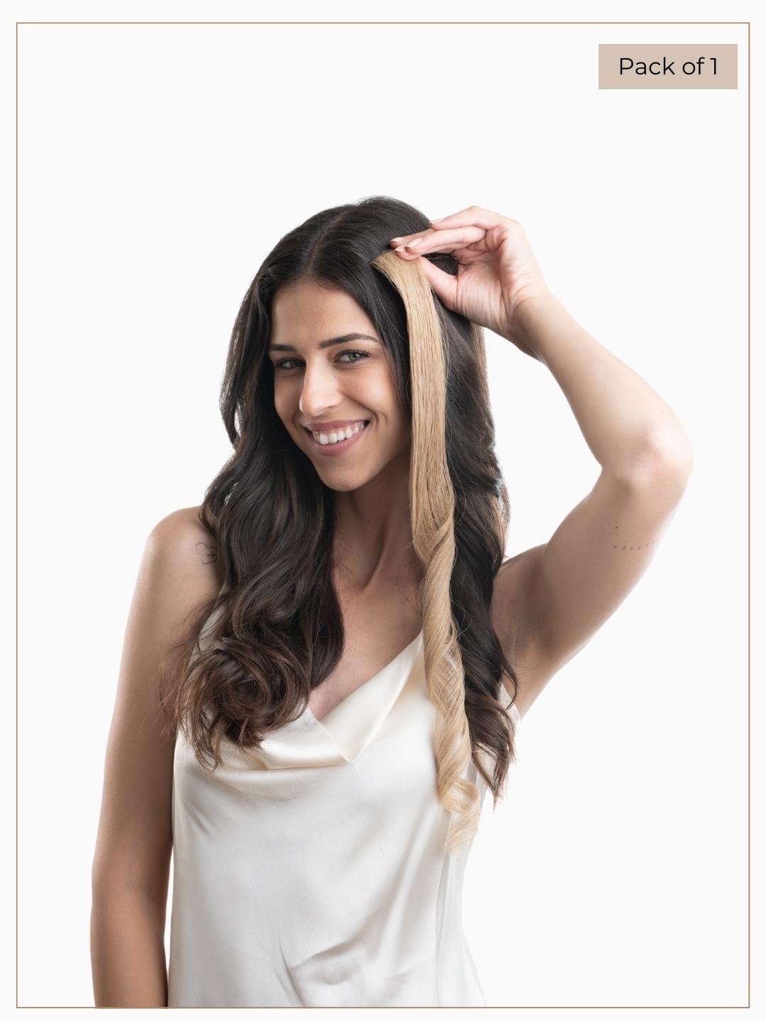 

HAIR ORIGINALS Clip In Hair Streaks - Naughty Brown, Beige