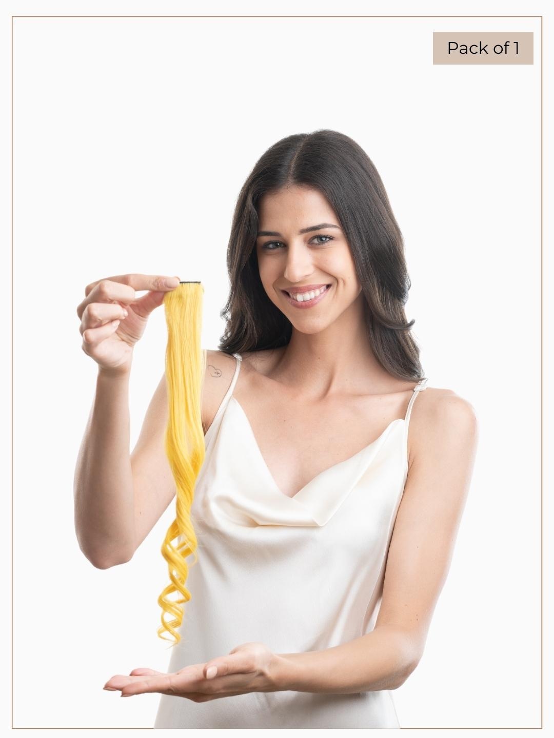 

HAIR ORIGINALS Clip In Hair Color Streak - Sunburst Yellow
