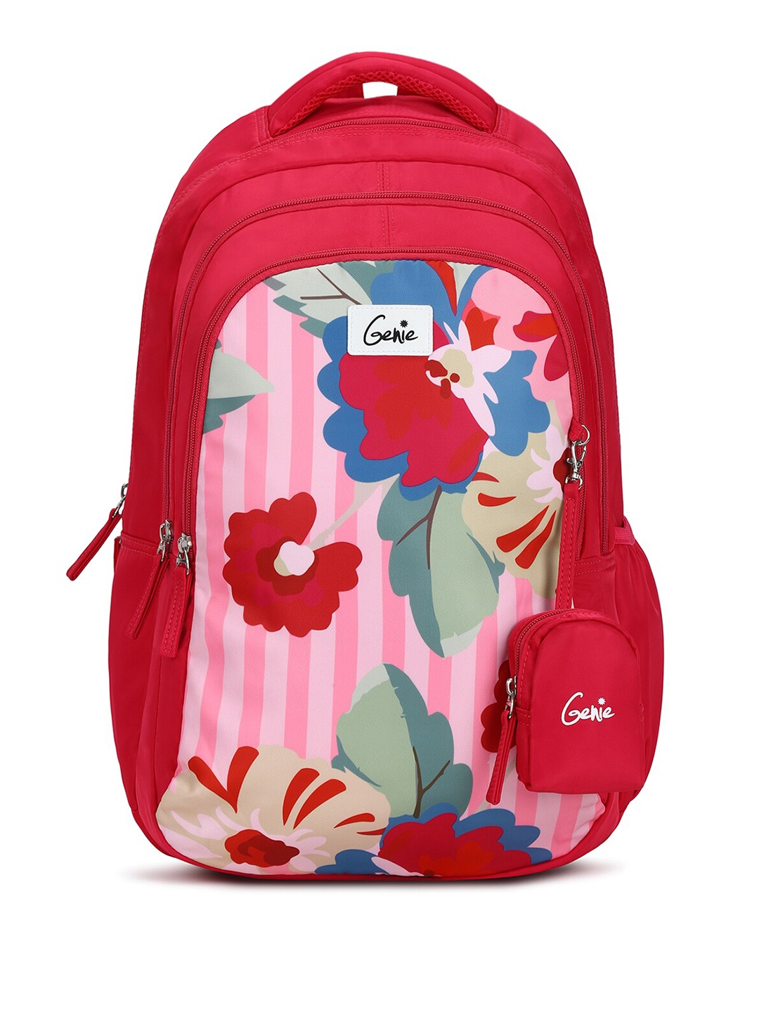 

Genie Women Floral Printed Backpack - Up to 18 inch Laptop, Pink