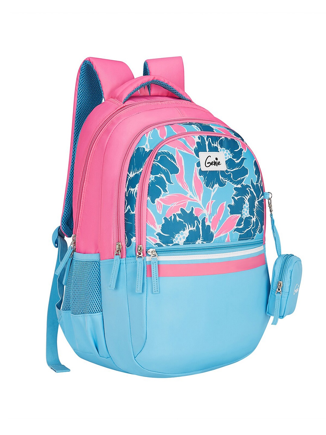 

Genie Women Floral Printed Backpack - Up to 18 inch Laptop, Pink