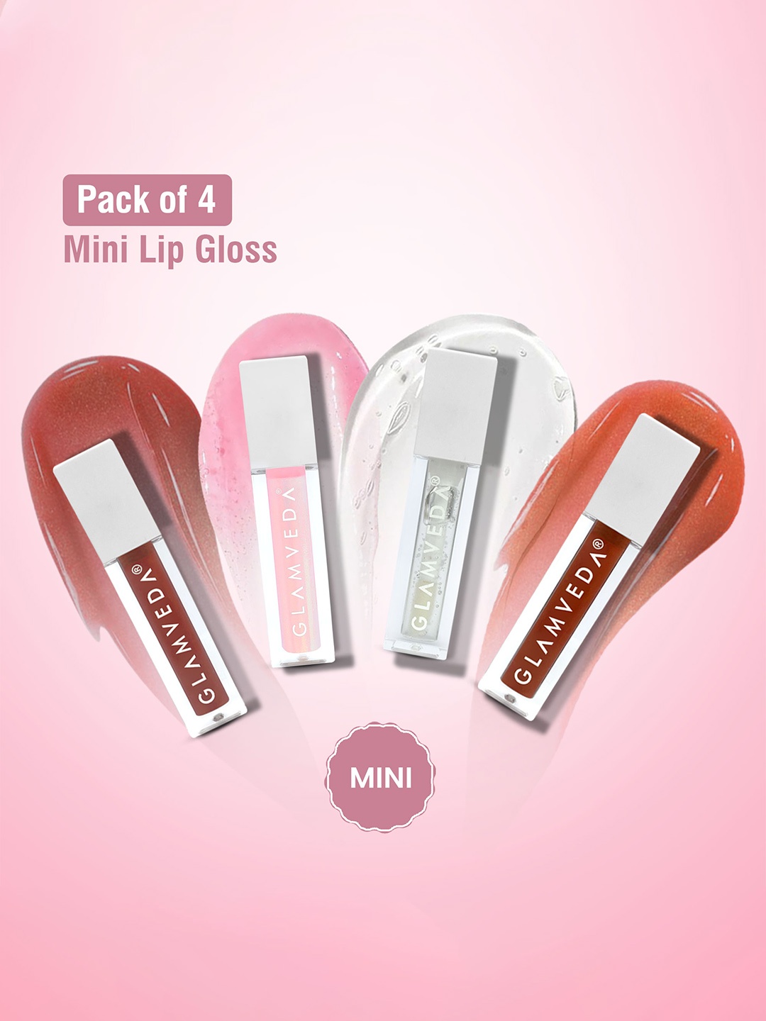 

GLAMVEDA Serum-Infused Lip Gloss All Things Pretty Combo - 1.2ml Each, White