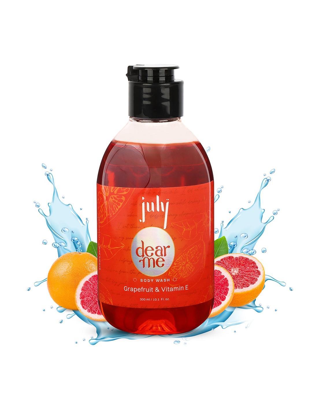 

July Dear Me Body Wash With Grapefruit & Vitamin E - 300ml, Orange