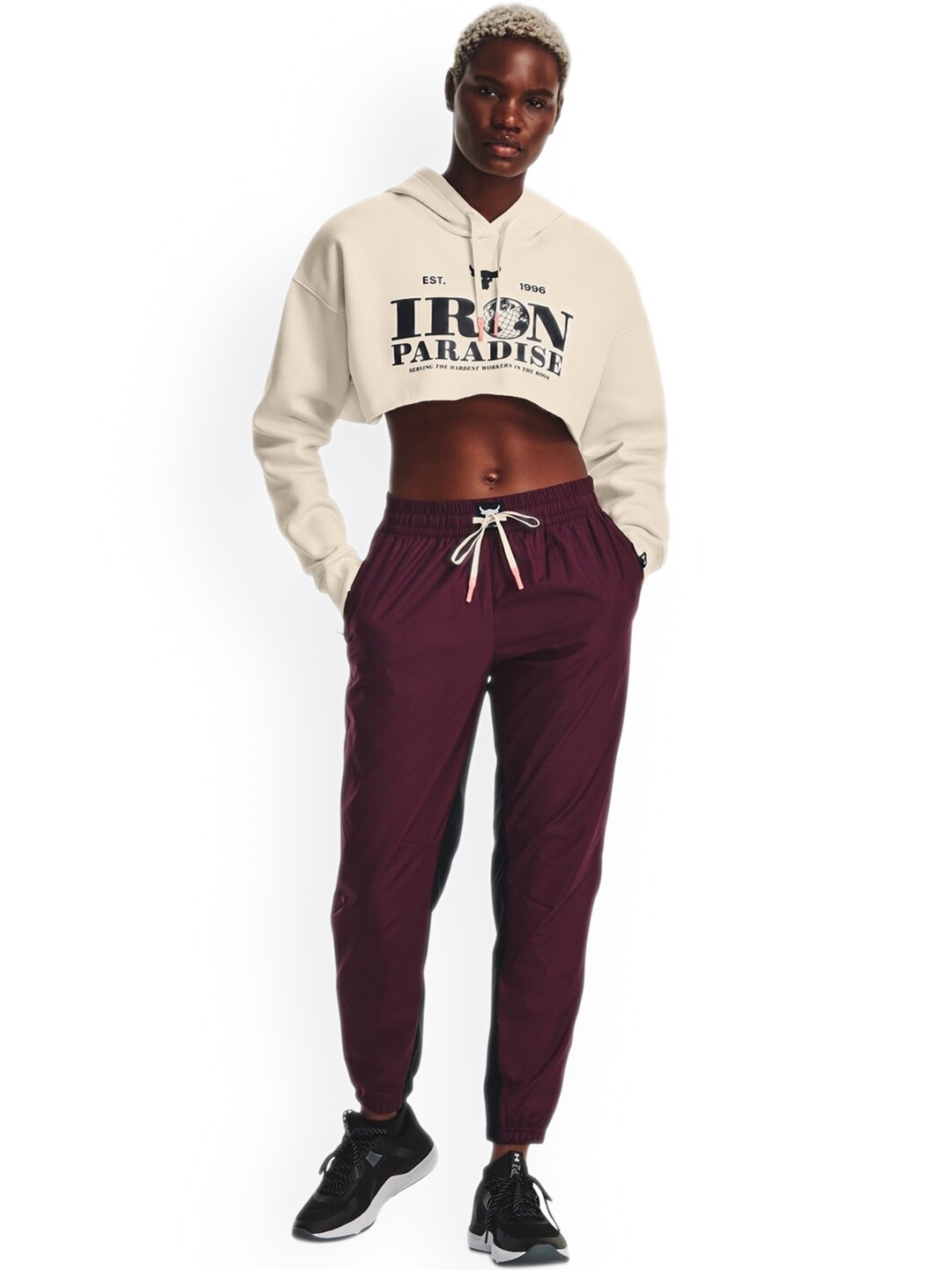 

UNDER ARMOUR UA Project Rock Women Relaxed-Fit Joggers, Purple