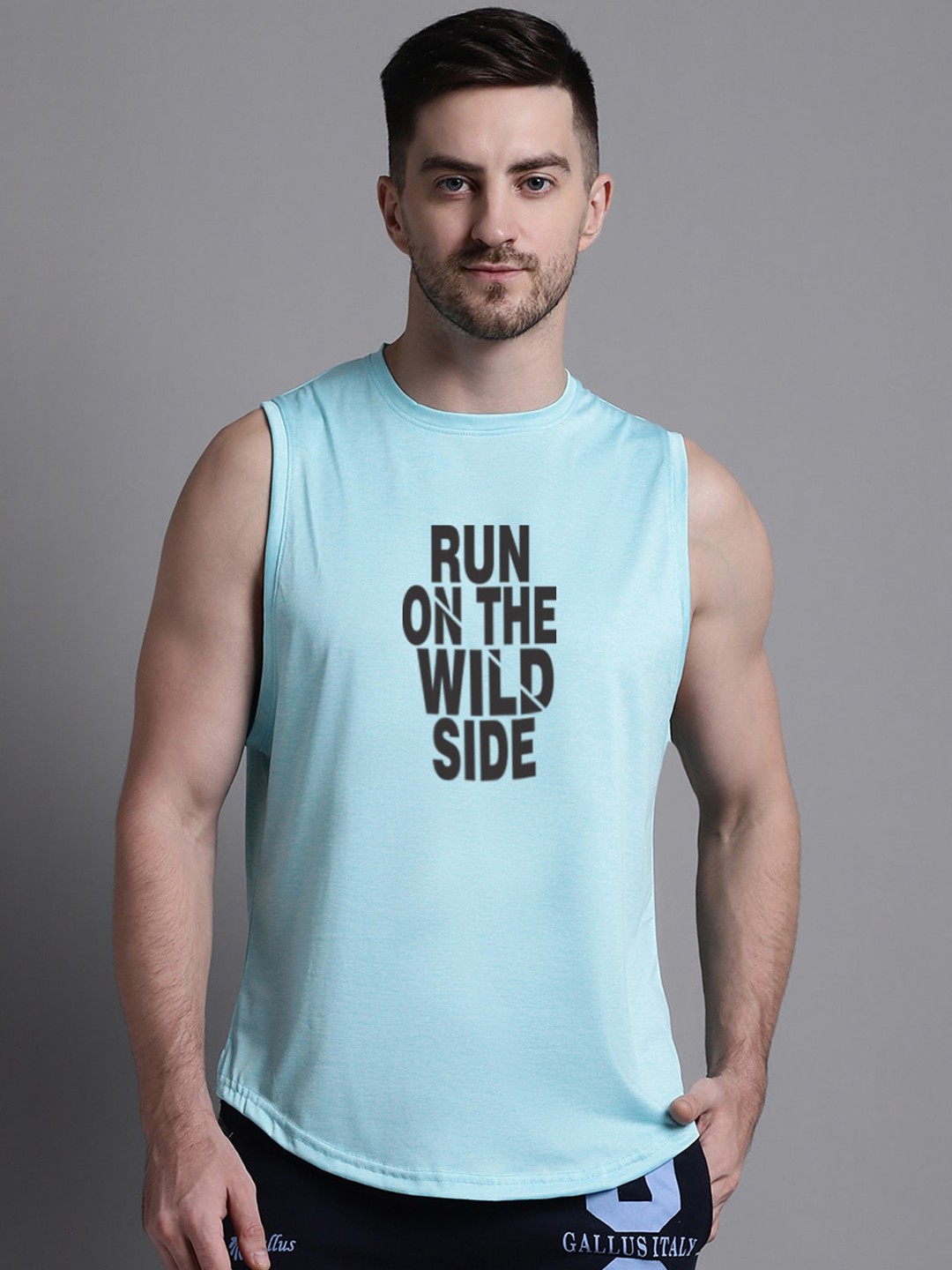 

Friskers Men Rich Sleeveless Innerwear Vests MD463-2441-20-S, Turquoise blue