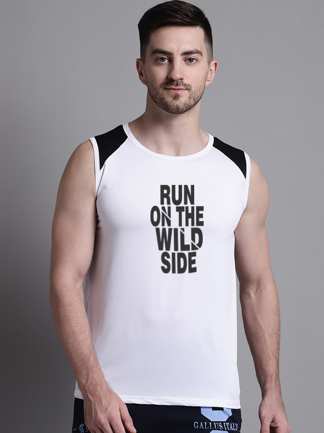 

Friskers Sleeveless Sports Gym Vest, Black