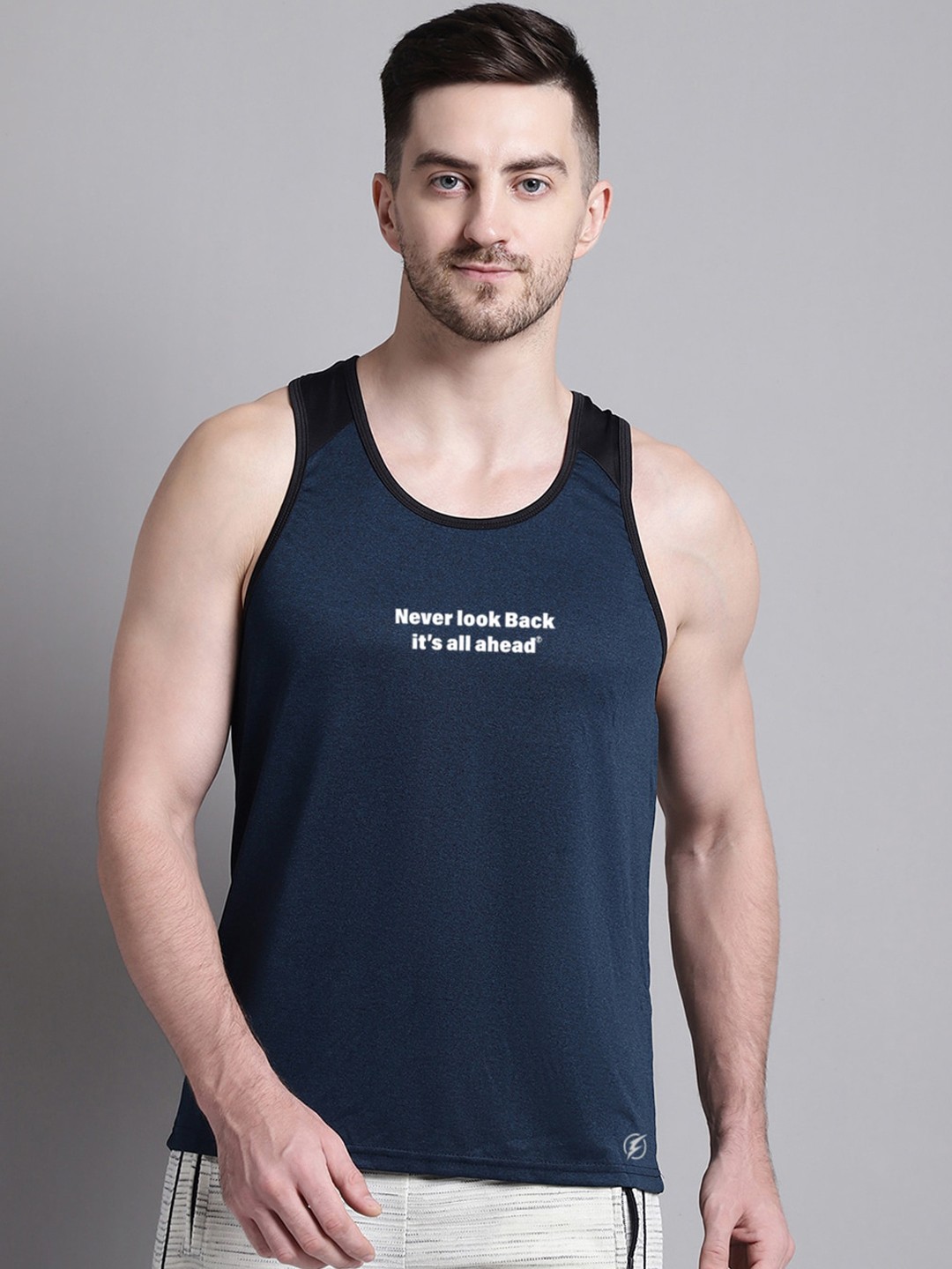 

Friskers Graphic Printed Sleeveless Innerwear Vests MAH2002-486-S, Black