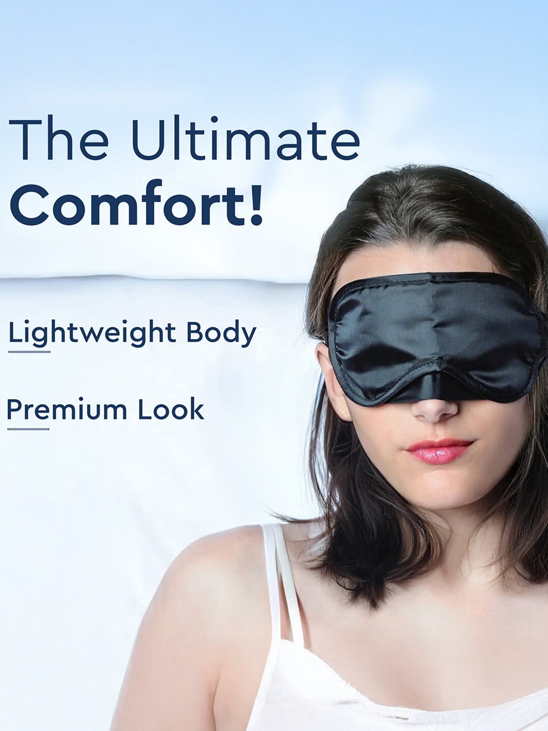 

GUBB Lightweight Body Satin Travel Sleeping Eye Mask, Black