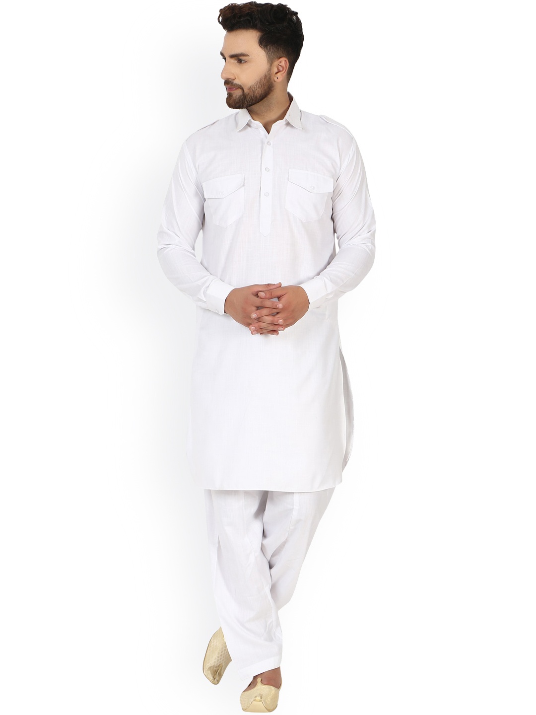 

Enciger Regular Pure Cotton Pathani Kurta With Pyjamas, White