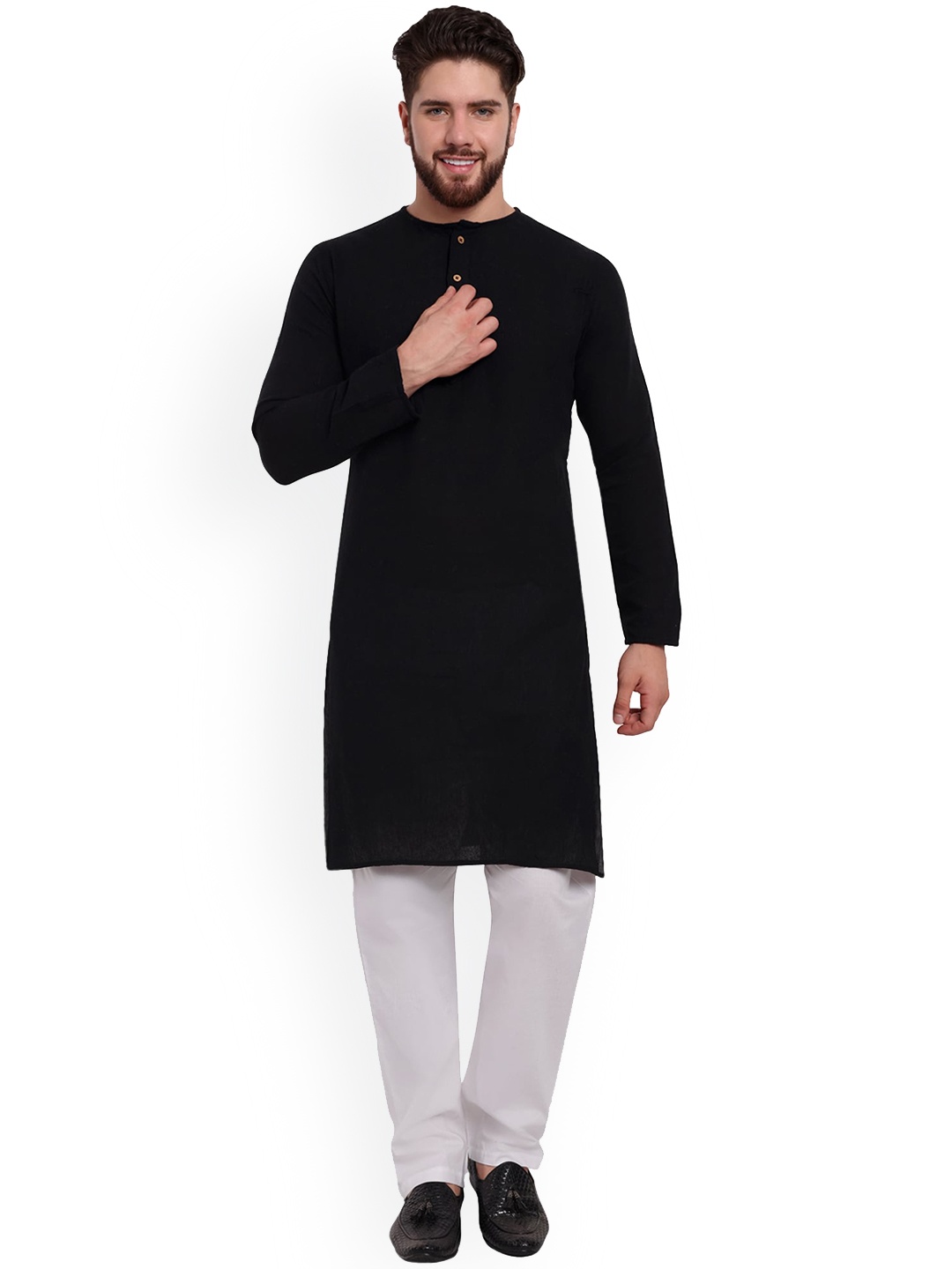 

Enciger Regular Kurta with Pyjamas, Black