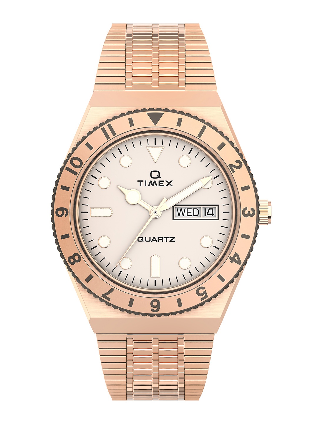 

Timex Women Embellished Dial & Bracelet Style Straps Analogue Watch TW2U95700UJ, Peach