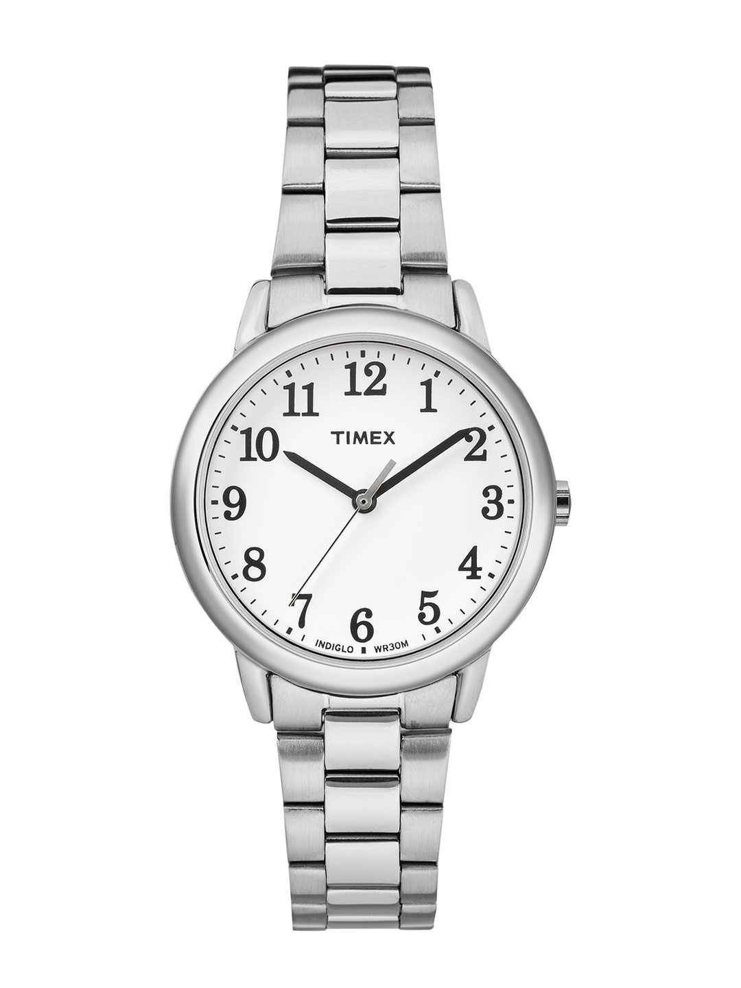 

Timex Women Embellished Stainless Steel Bracelet Style Straps Analogue Watch TW2R23700AP, White