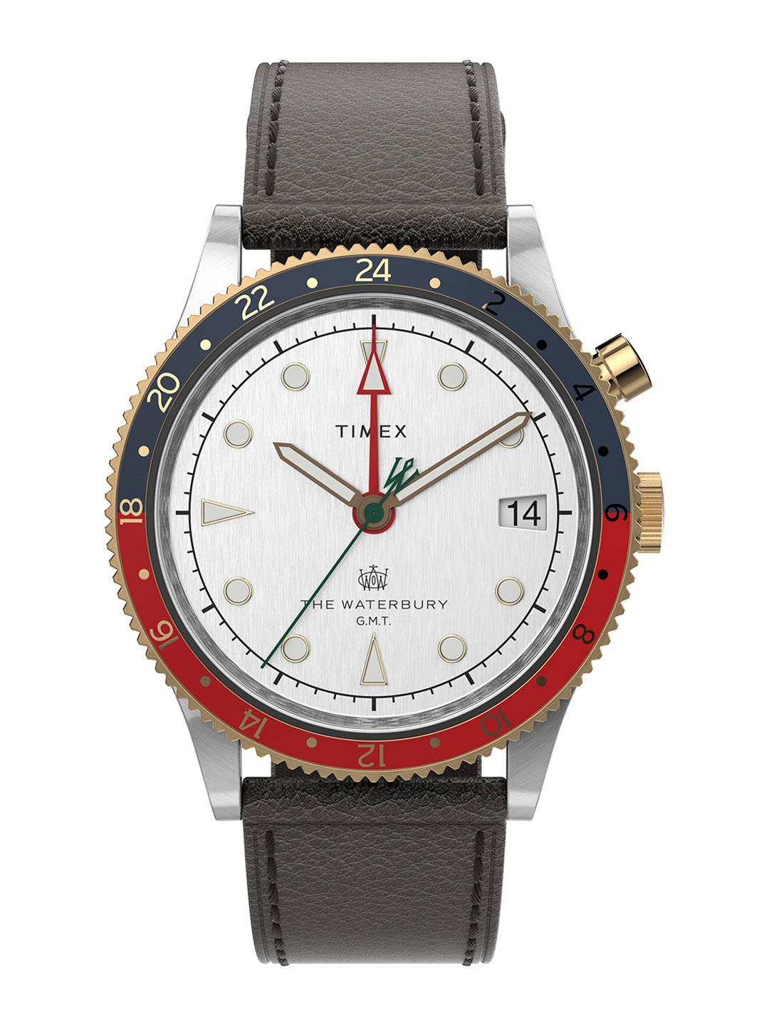 

Timex Premium Men Leather Textured Straps Analogue Watch TW2U99100UJ, White