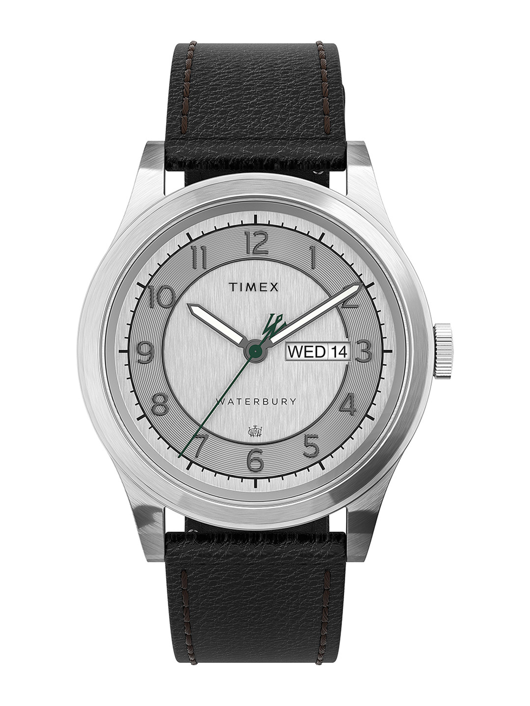 

Timex Men Leather Straps Analogue Watch TW2U90200UJ, Silver