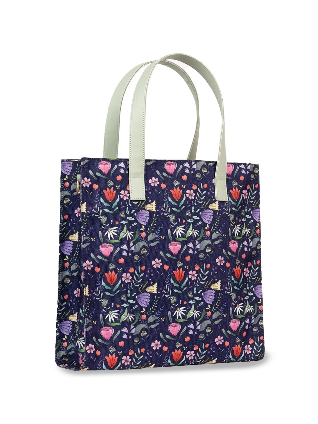 

Alicia Souza Floral Printed Structured Tote Bag, Purple