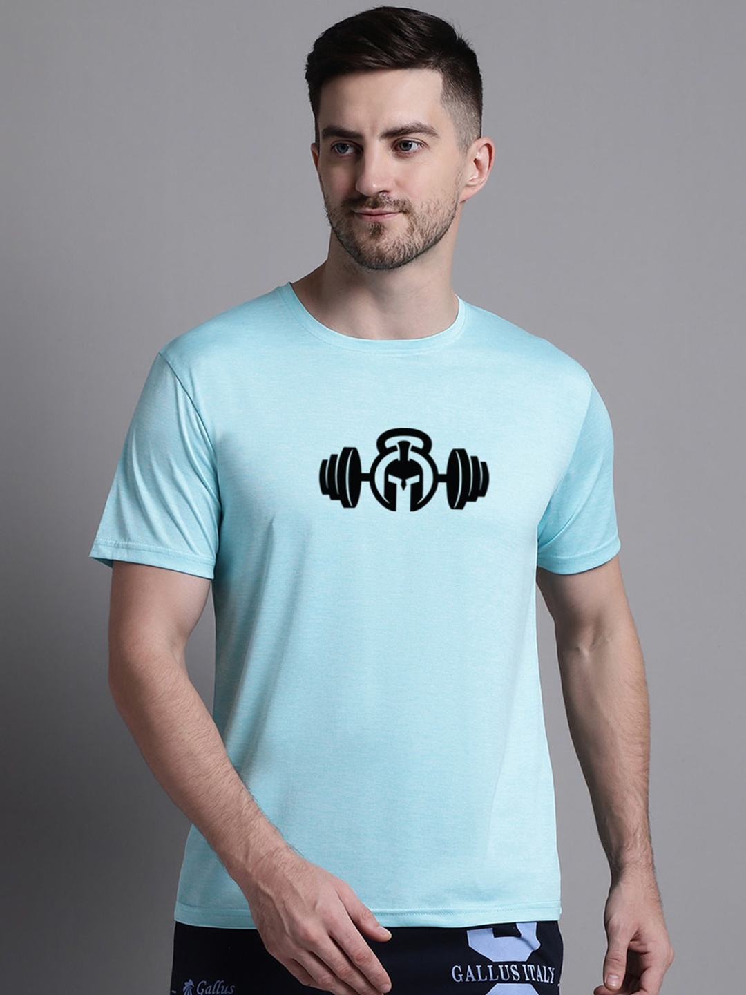 

Friskers Graphic Printed Slim Fit T-shirt, Turquoise blue