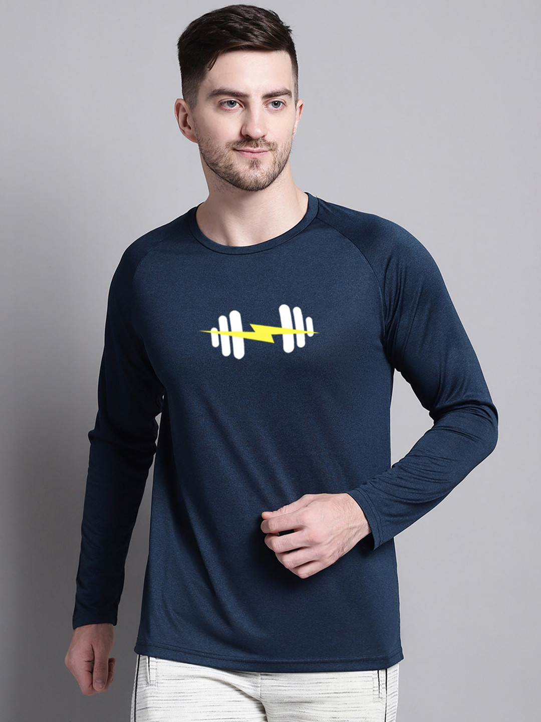 

Friskers Graphic Printed Slim Fit T-shirt, Navy blue