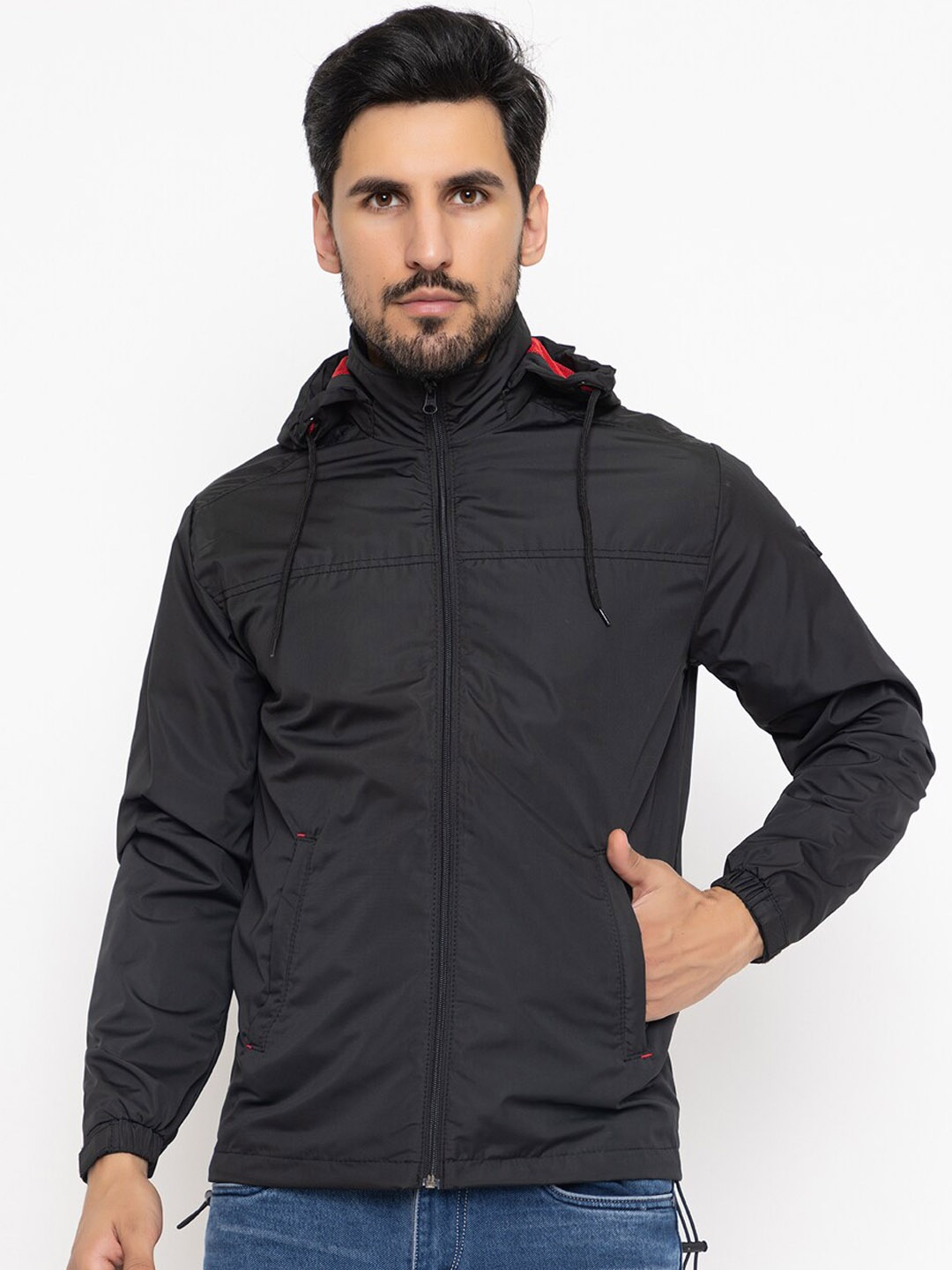 

Spirit Hooded Anti Odour Lightweight Open Front Jacket, Black