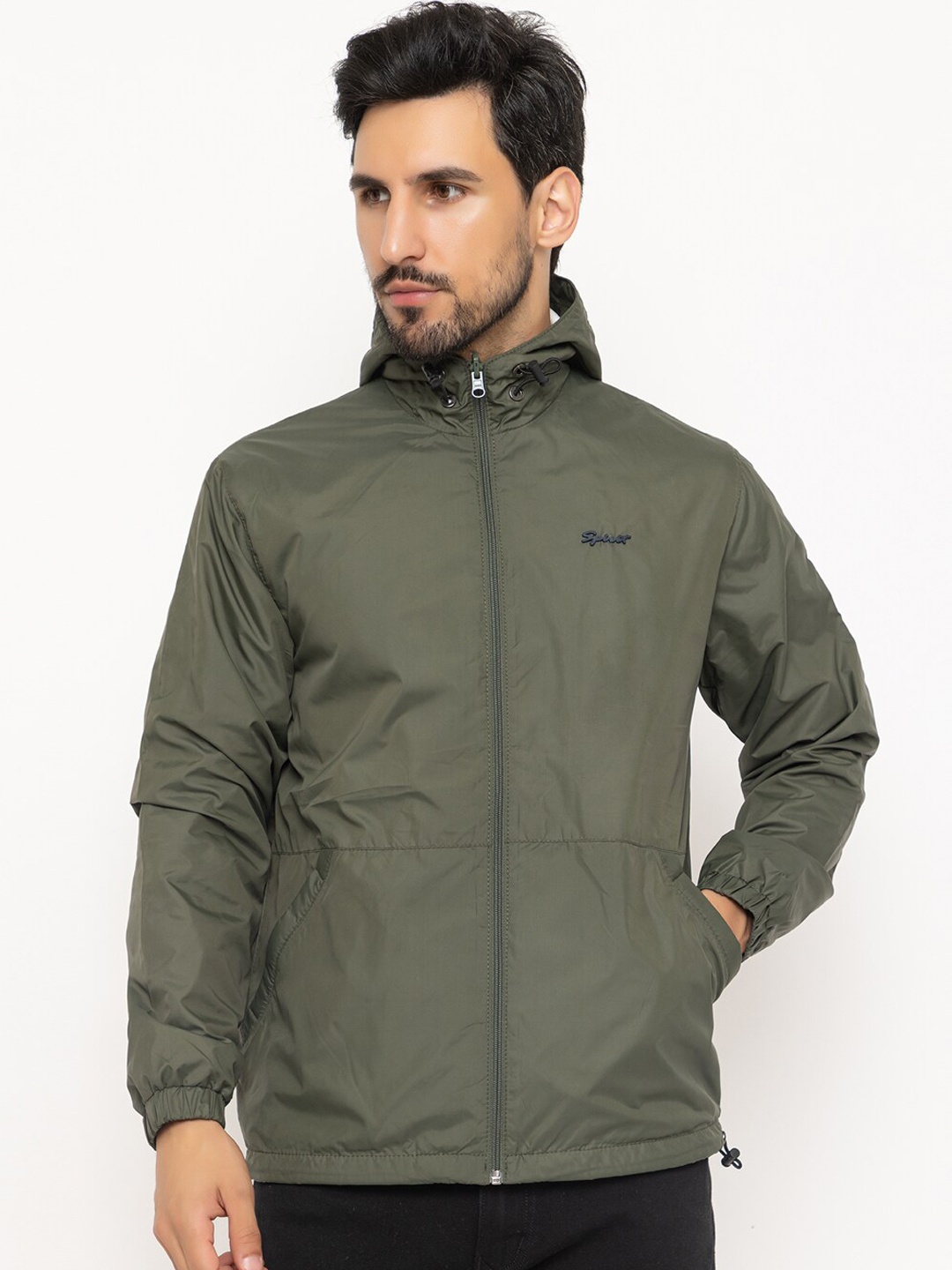 

Spirit Lightweight Hooded Bomber Jacket, Olive