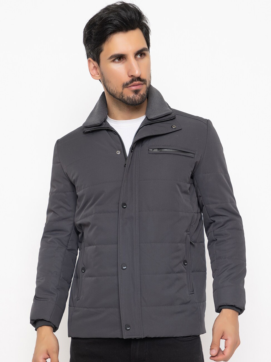 

Spirit Mock Collar Lightweight Anti Odour Tailored Jacket, Grey