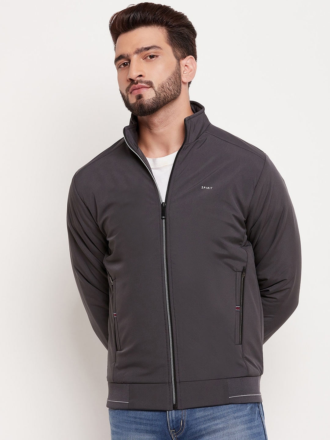 

Spirit Lightweight Bomber Jacket, Grey