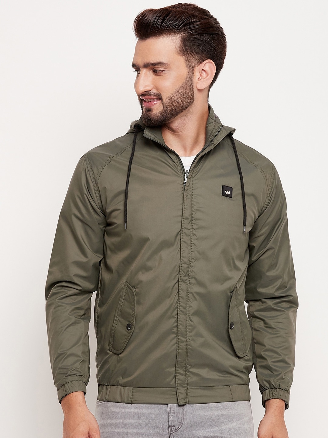 

Spirit Lightweight Hooded Bomber Jacket, Olive