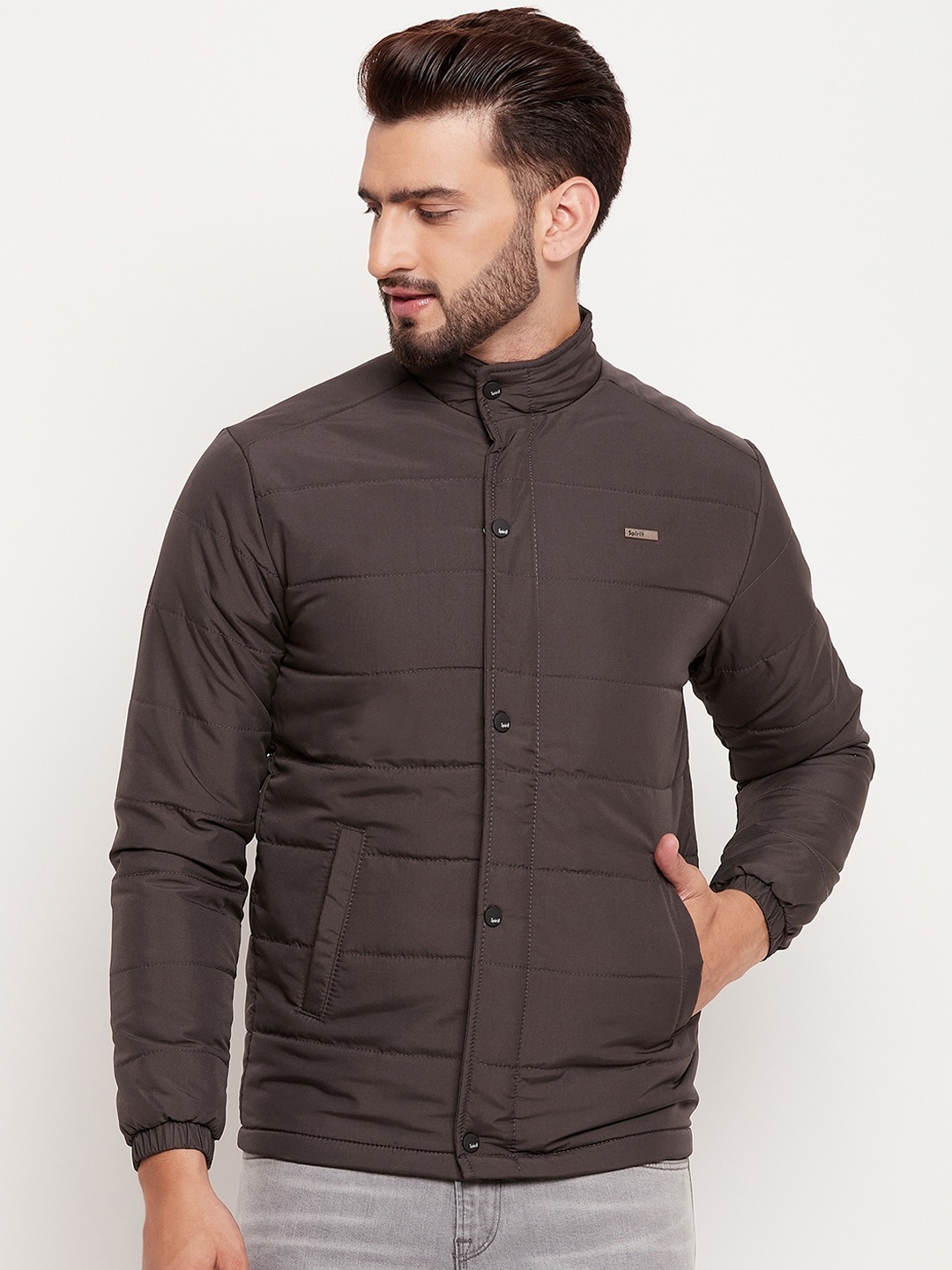 

Spirit Lightweight Anti Odour Mock Collar Padded Jacket, Brown
