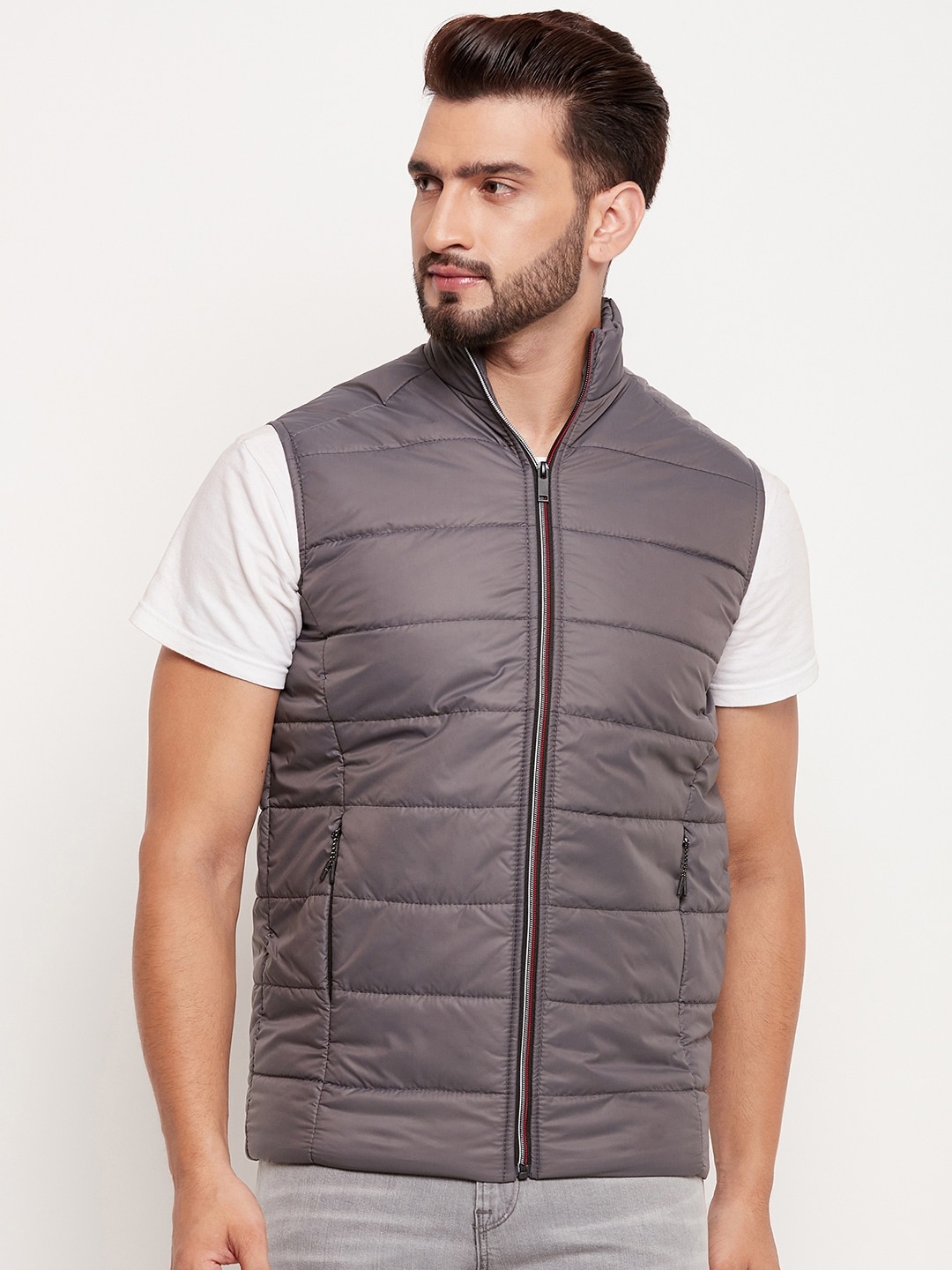 

Spirit Stand Collar Sleeveless Lightweight Anti Odour Padded Jacket, Taupe