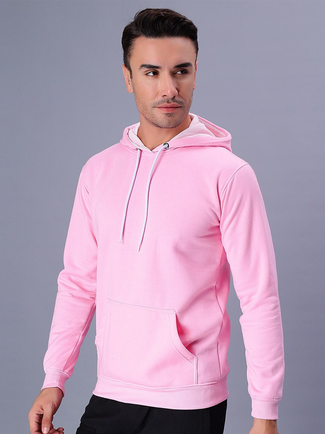 

Mad Over Print Hooded Long Sleeves Fleece Sweatshirt, Pink