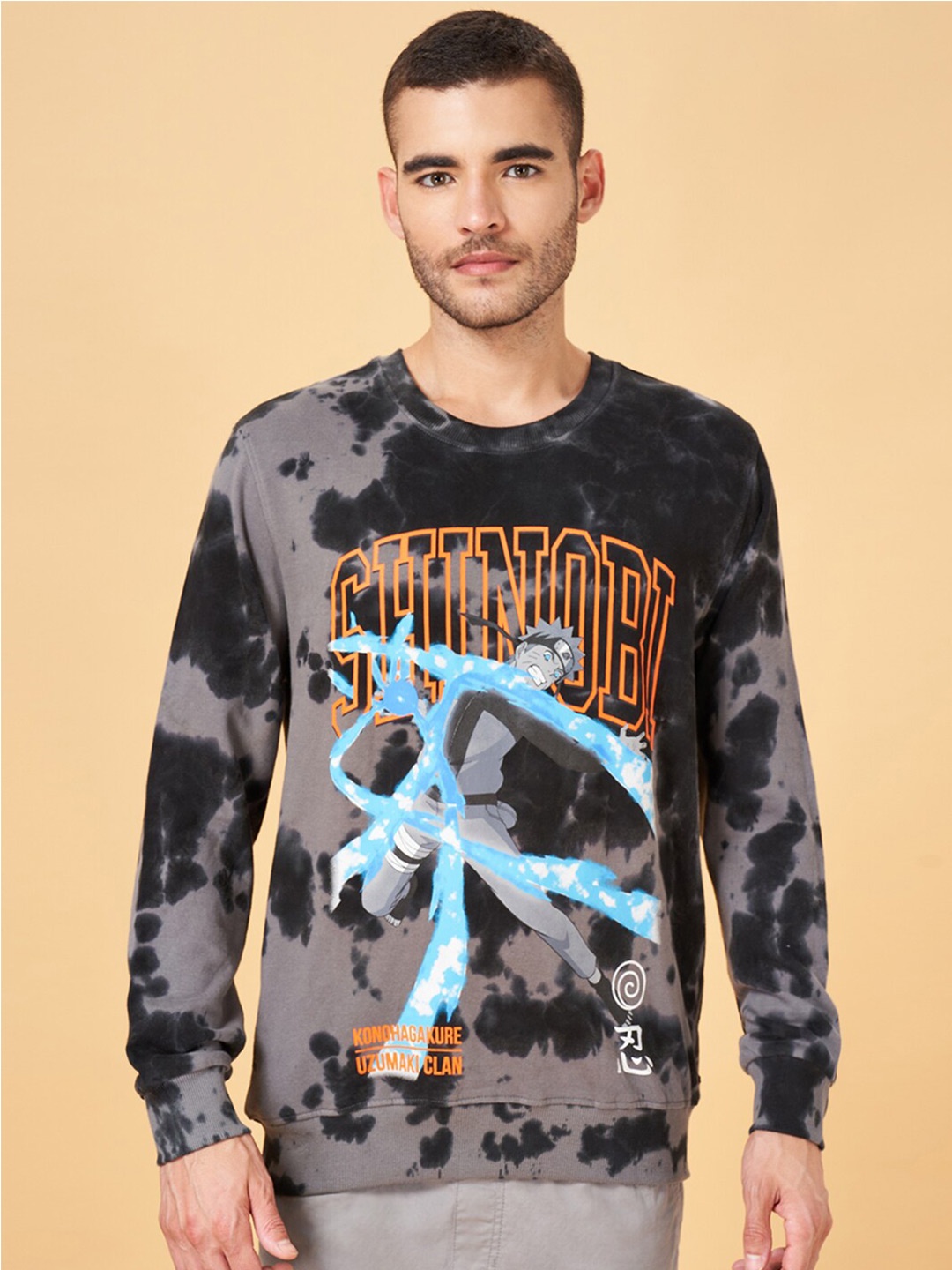 

Urban Ranger by pantaloons Naruto Printed Cotton Sweatshirt, Charcoal