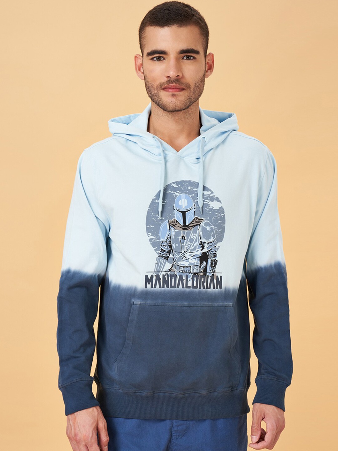 

Urban Ranger by pantaloons Graphic Printed Hooded Cotton Pullover Sweatshirt, Blue