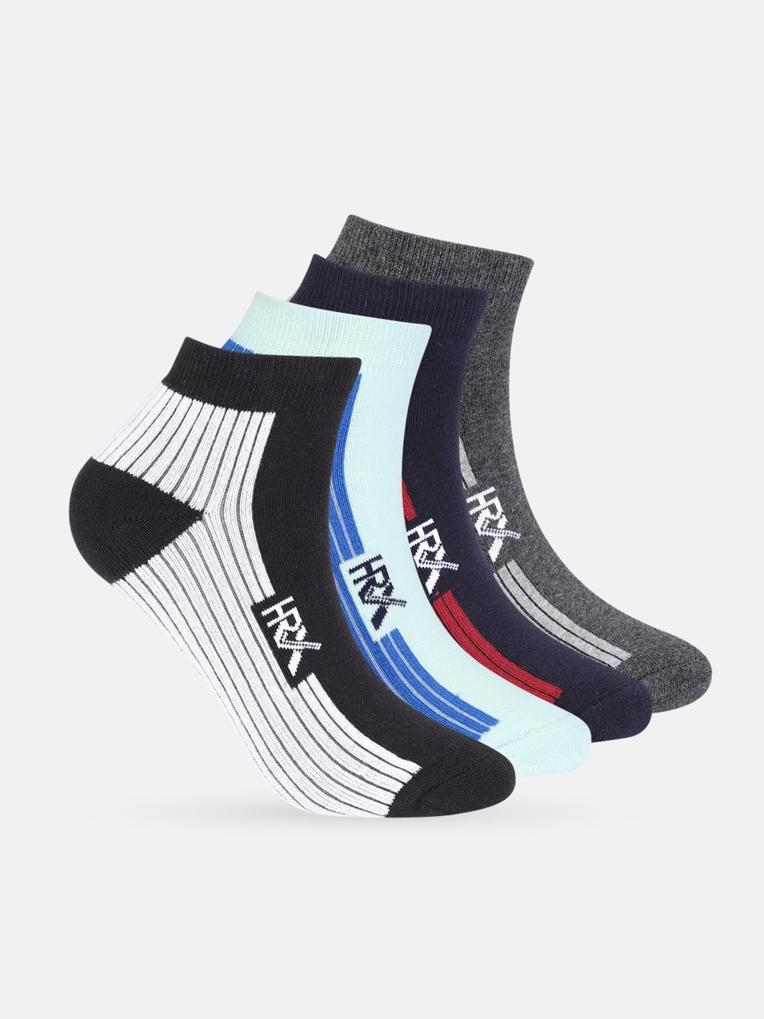 

HRX by Hrithik Roshan Men Set of 4 Assorted Above Ankle Length Socks