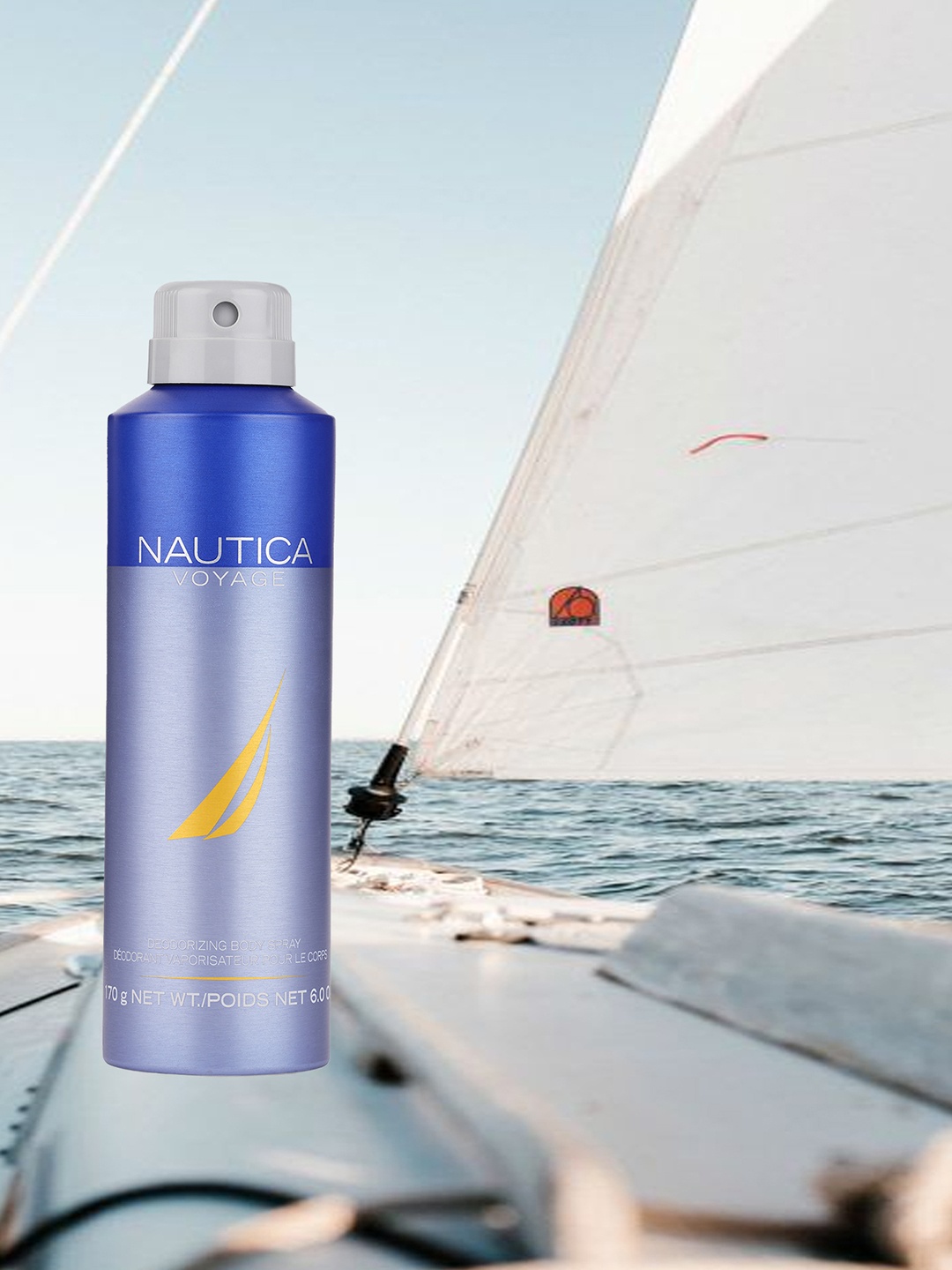 

Nautica Men Voyage Deodorant Body Spray - 170 g, Blue