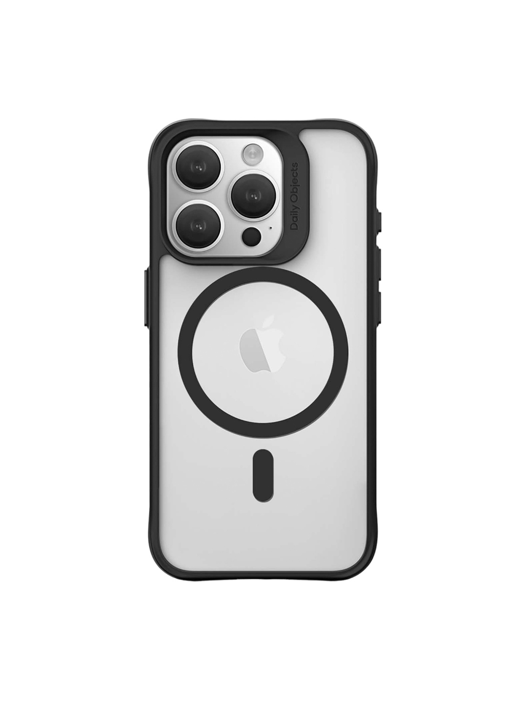 

DailyObjects Impact Resistant Hybrid iPhone 15 Pro Back Case, Black
