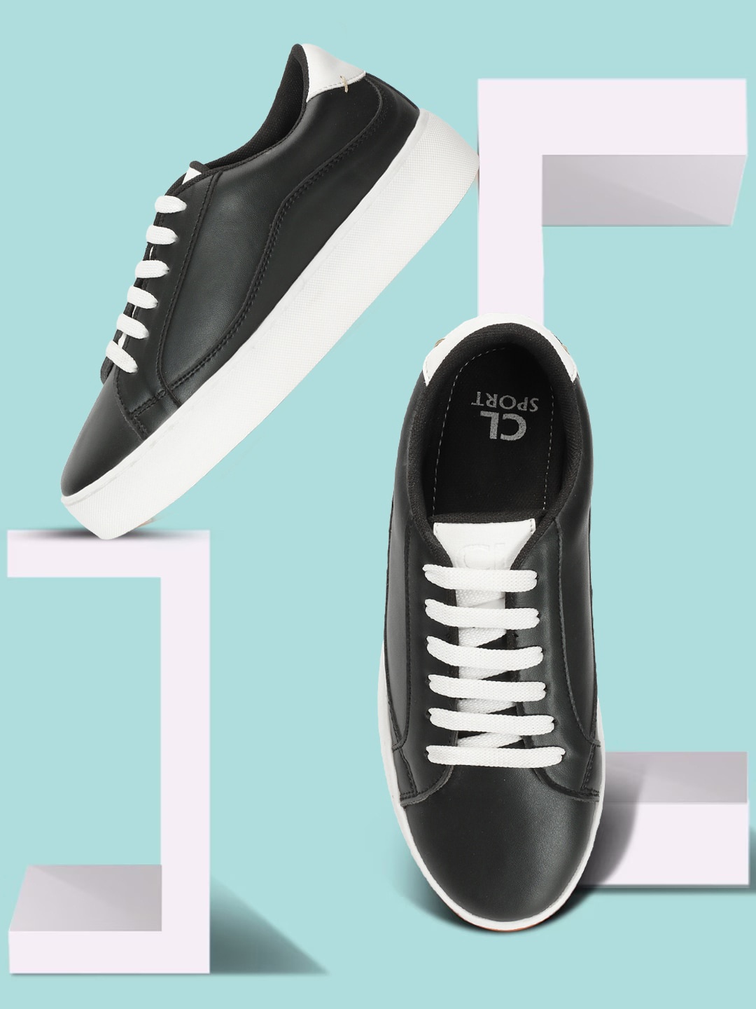 

Carlton London sports Women Lace-Up Lightweight Sneakers, Black