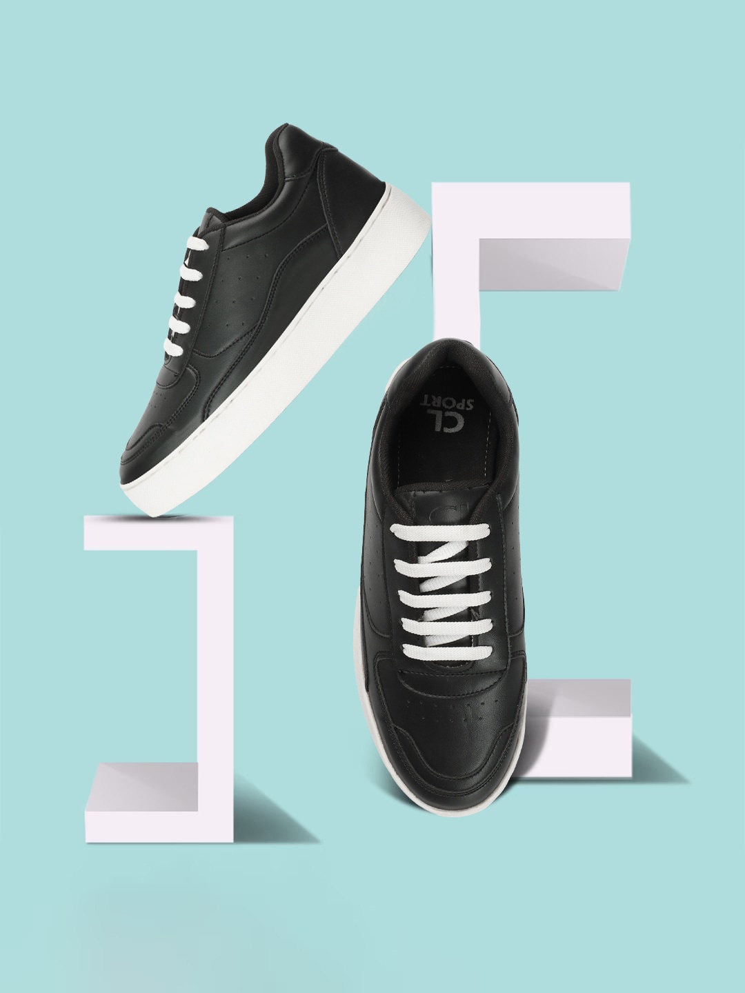 

Carlton London sports Textured Sneakers, Black