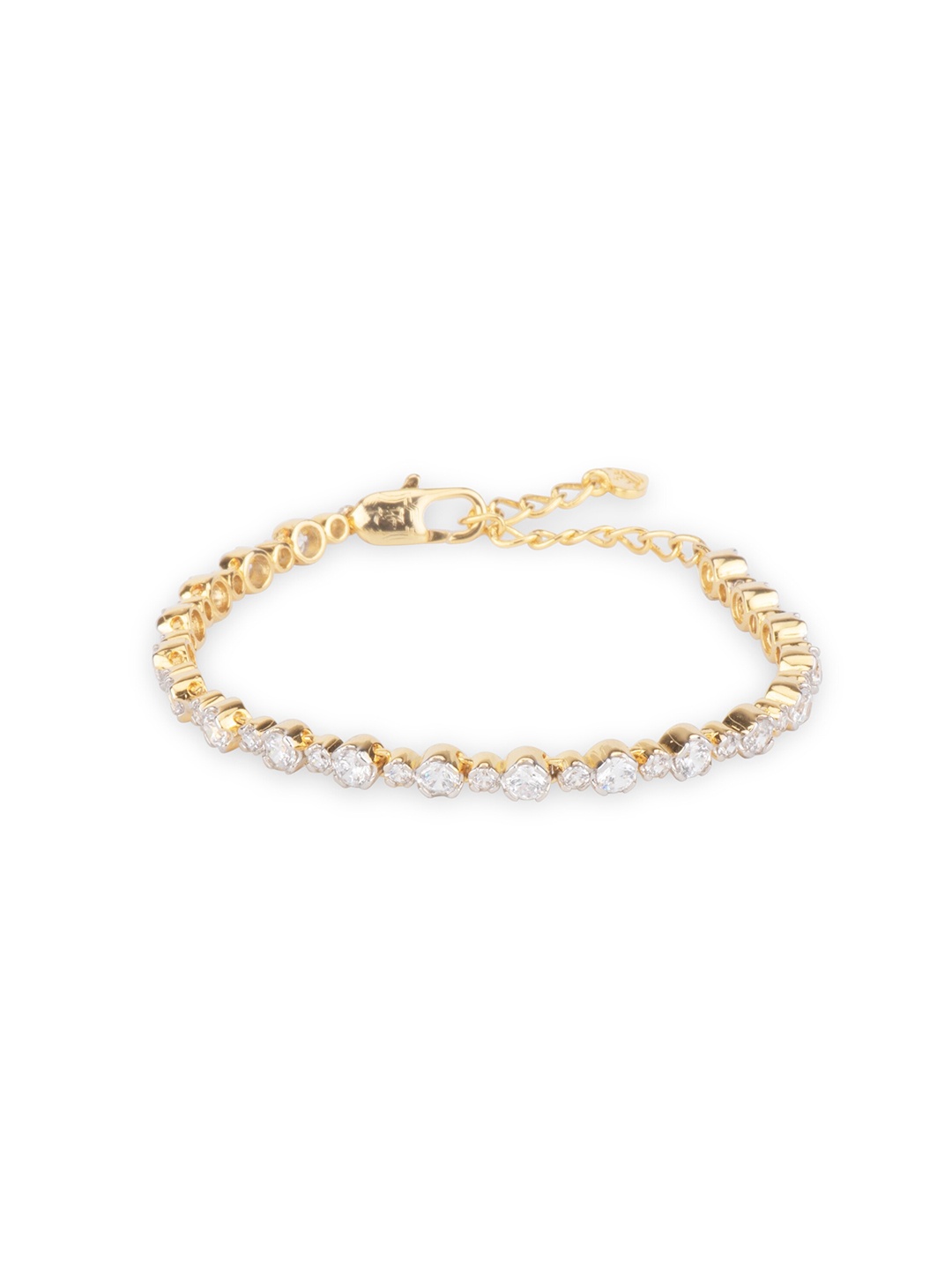 

Juicy Couture Gold-Plated Cubic Zirconia Studded Link Bracelet