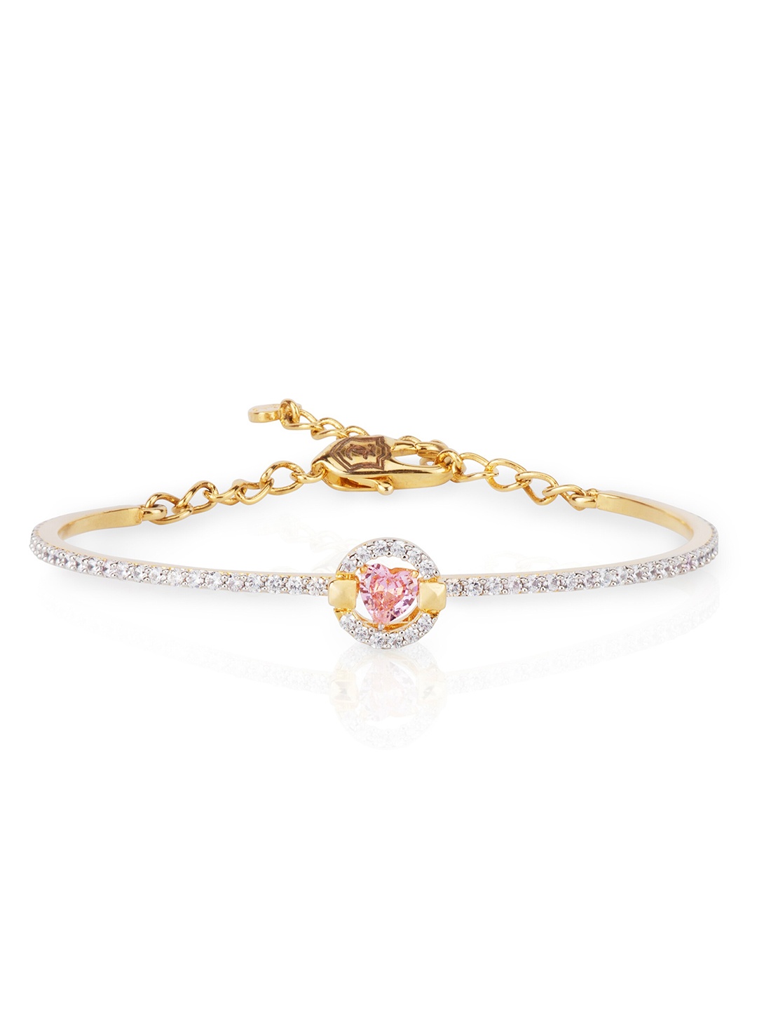 

Juicy Couture Rose Gold-Plated Cubic Zirconia Studded Charm Bracelet