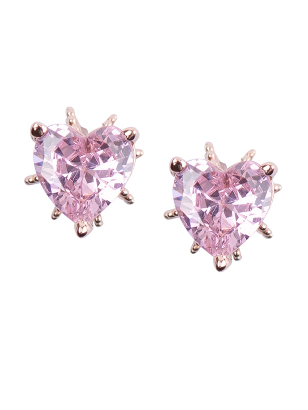 

Juicy Couture Cubic Zirconia-Studded Heart-Shaped Studs Earrings, Rose gold