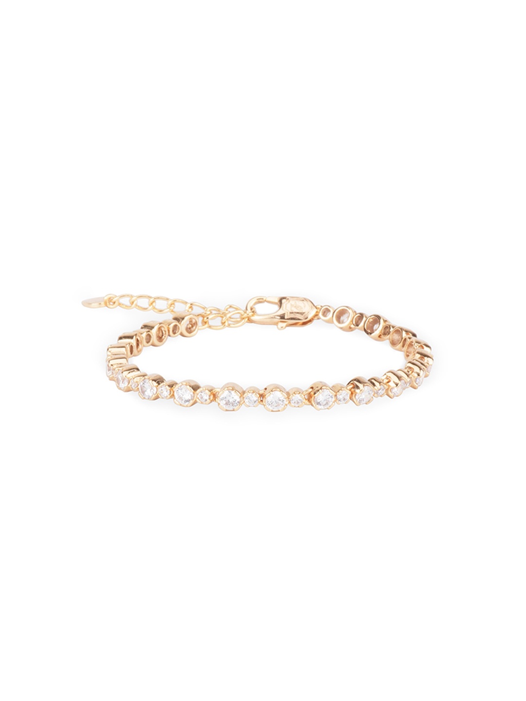 

Juicy Couture Rose Gold-Plated Cubic Zirconia Studded Link Bracelet