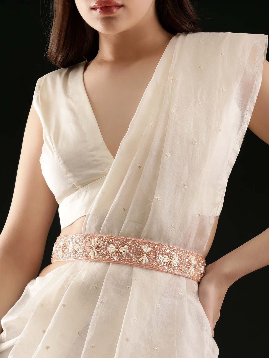 

Rubans Women Embellished Belt, Pink