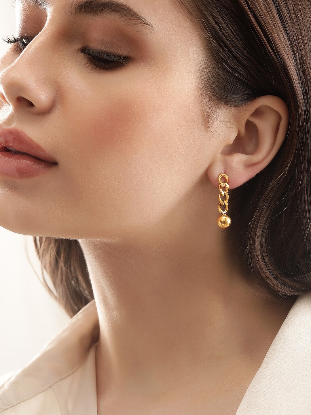 

Rubans Gold-Plated Classic Drop Earrings