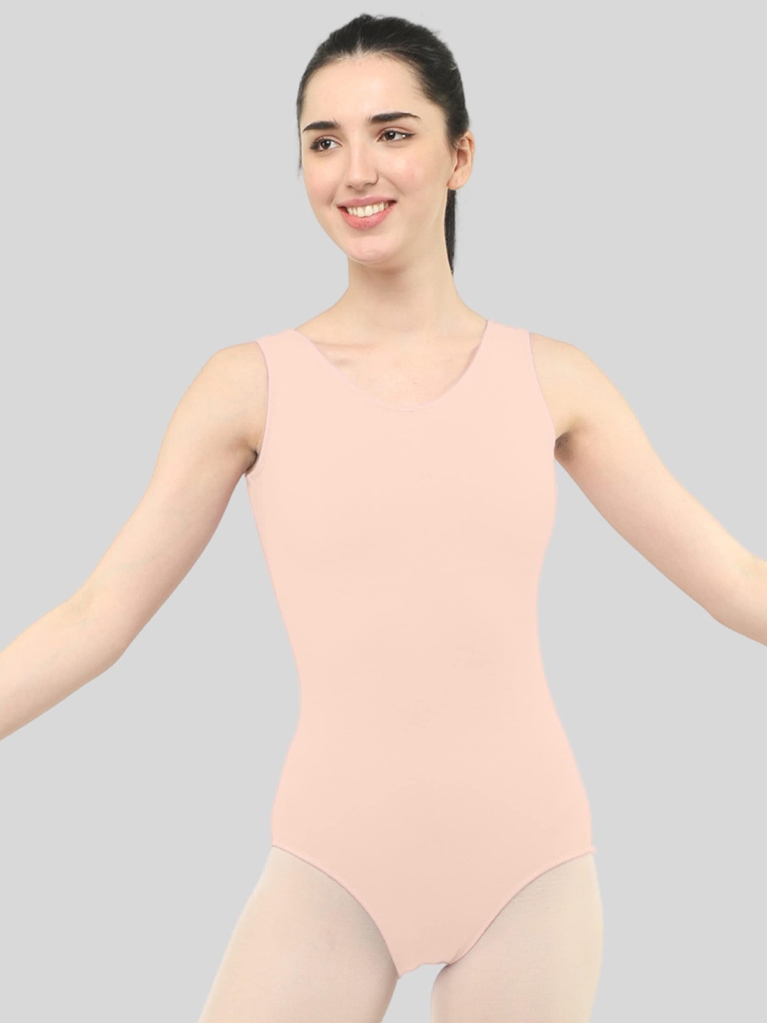 

IKAANYA Ballet Leotard Bodysuit, Peach