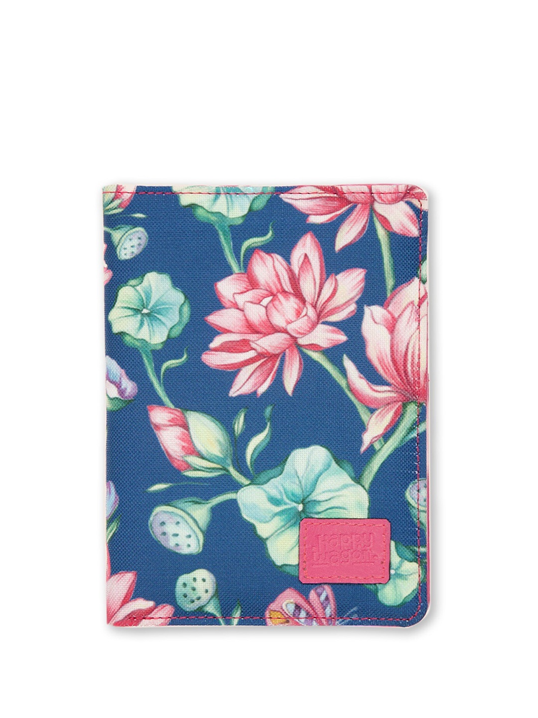 

happywagon Floral Printed Passport Holder, Blue