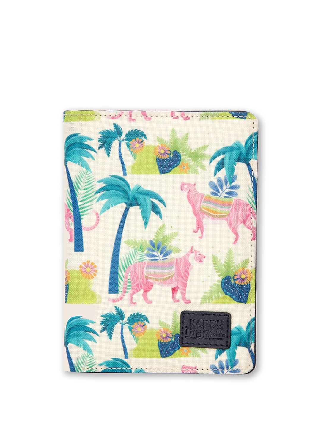 

happywagon Floral Printed Passport Holder, White
