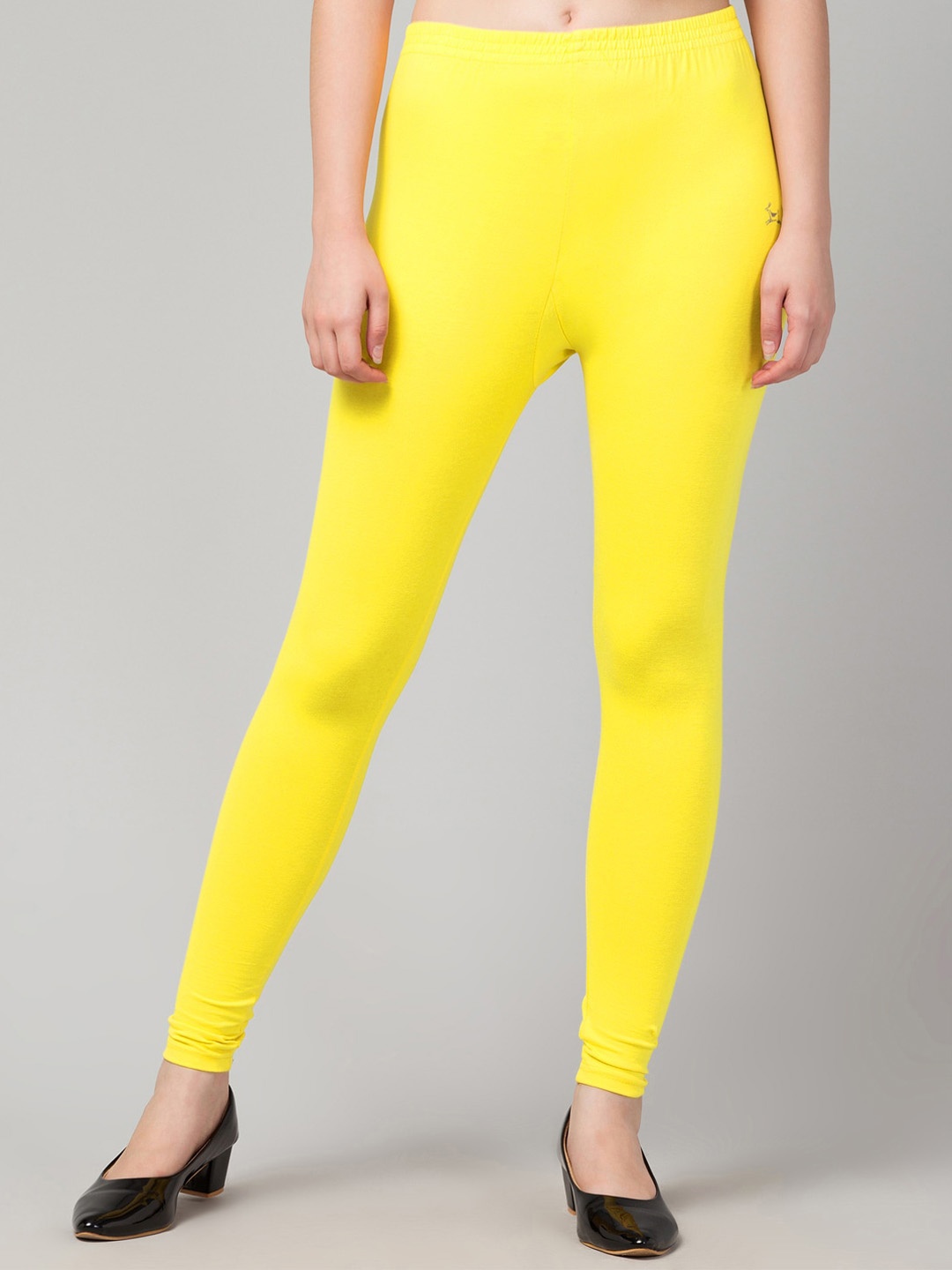 

Trend Level Ankle-Length Cotton Leggings, Yellow