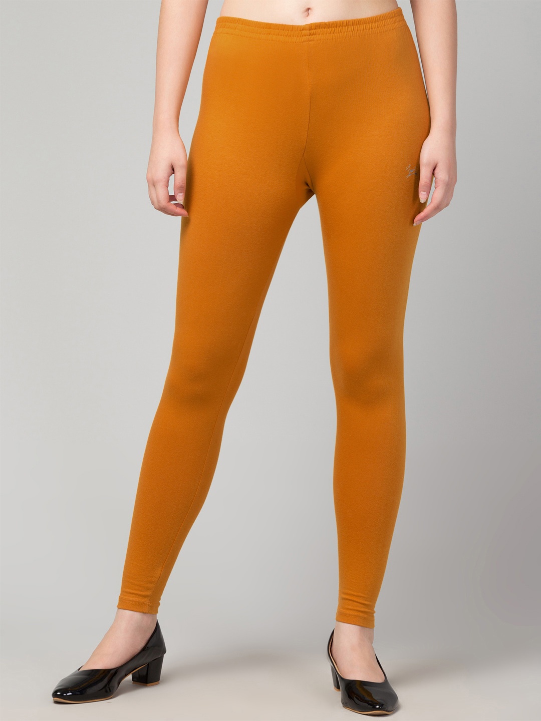 

Trend Level Ankle-Length Cotton Leggings, Mustard