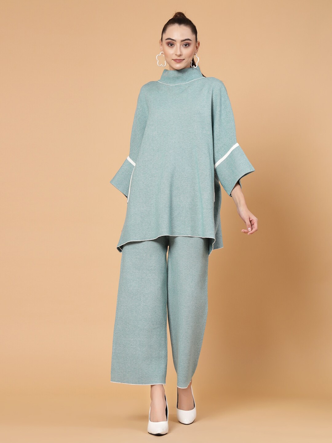 

Mafadeny High Neck Two Piece Co-ords Set, Green