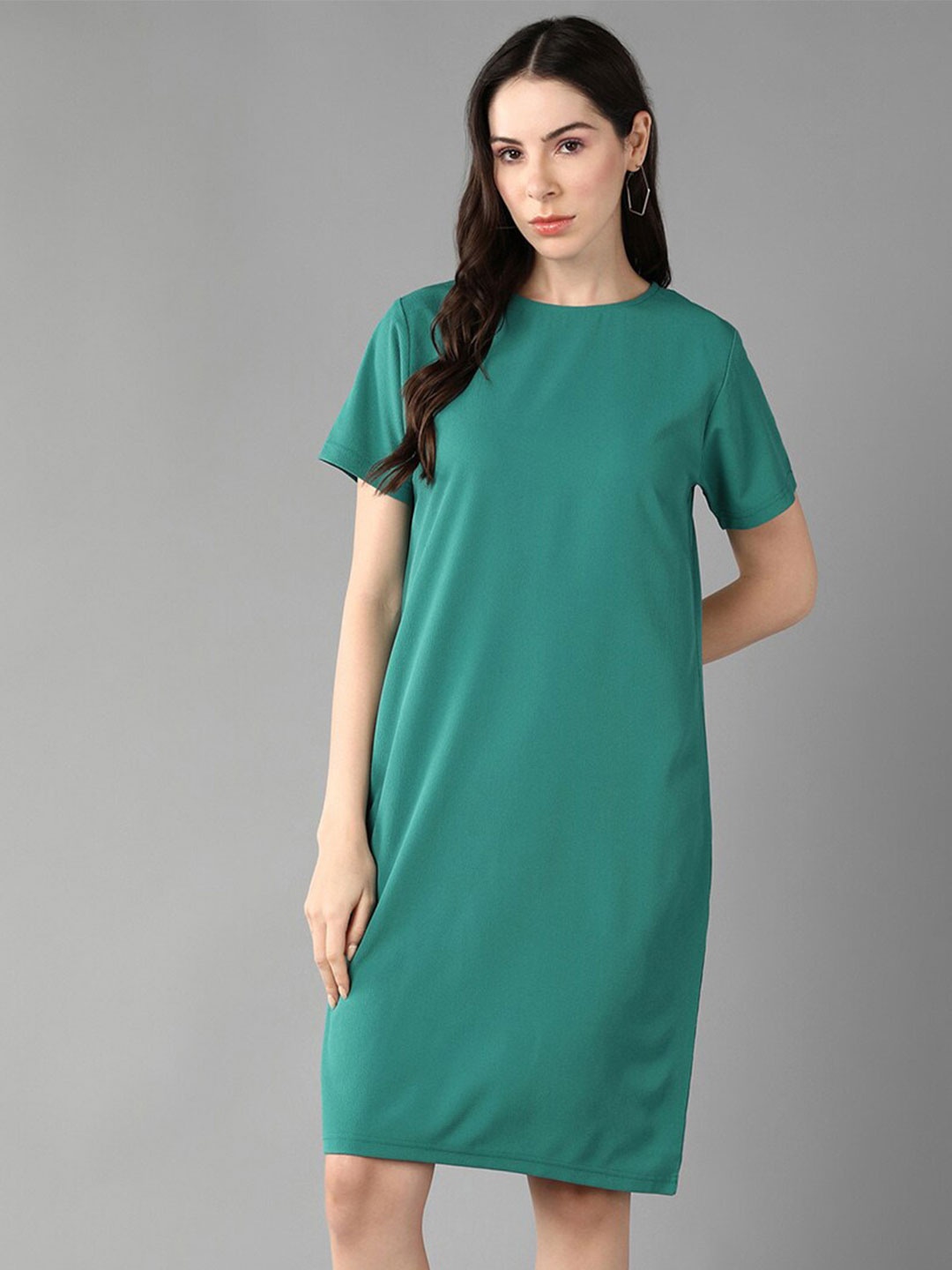 

The Roadster Lifestyle Co. Round Neck T-shirt Dress, Green