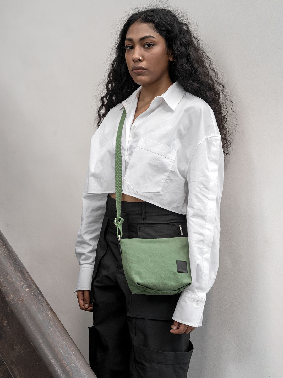 

DailyObjects Cotton Sling Bag, Green
